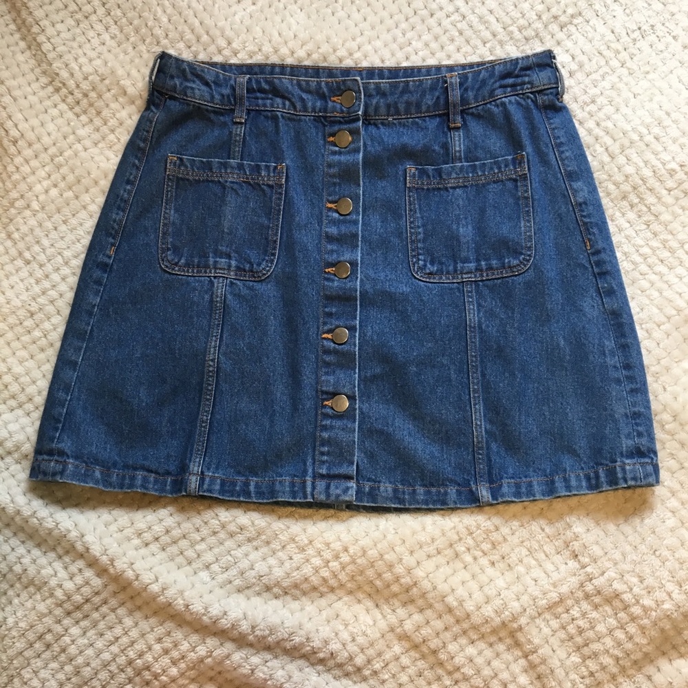 H&M Denim button up skirt